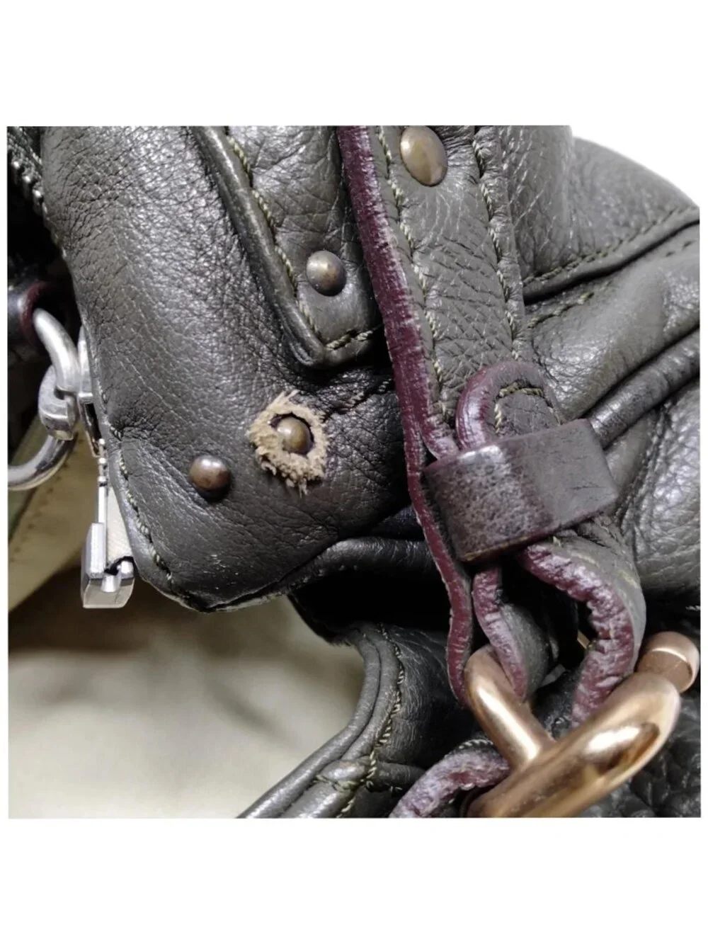 Authentic Chloé Paddington Leather Padlock Satchel Bag